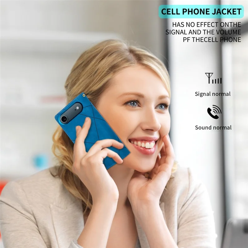 For iPhone 17 Air Wallet Case Color Splicing Leather Phone Cover with Stand - Blue
