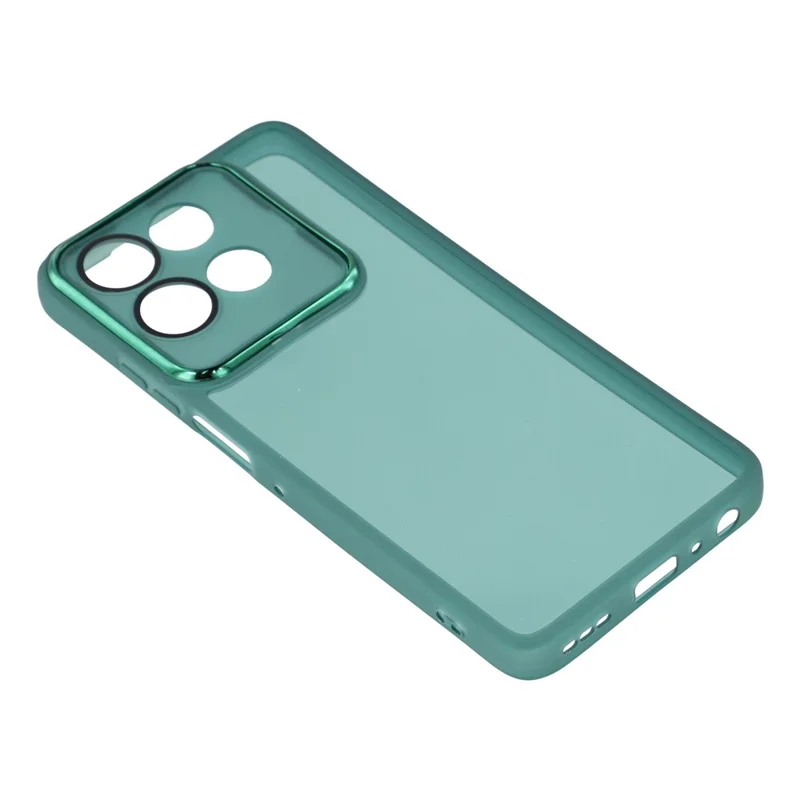 Funda para Motorola Moto G86 5G con Marco de Cámara Electrodepositado - TPU Transparente Color Verde Ejército