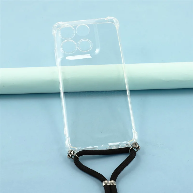 Funda para Motorola Moto G56 5G con Esquinas Reforzadas, TPU Transparente y Cordón