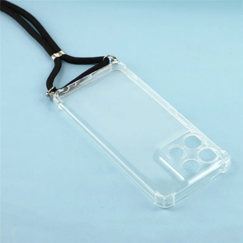 Funda para Motorola Moto G56 5G con Esquinas Reforzadas, TPU Transparente y Cordón