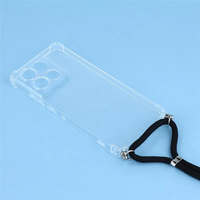 Funda para Motorola Moto G86 5G con Esquinas Reforzadas, TPU Transparente y Cordón