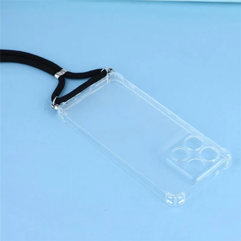 Funda para Motorola Moto G86 5G con Esquinas Reforzadas, TPU Transparente y Cordón