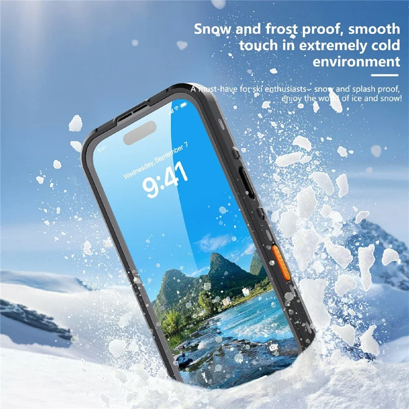 REDPEPPER Dot+ Series For iPhone 17 Pro Cellphone Case Compatible with MagSafe IP68 Waterproof Clear Back Phone Cover - Black