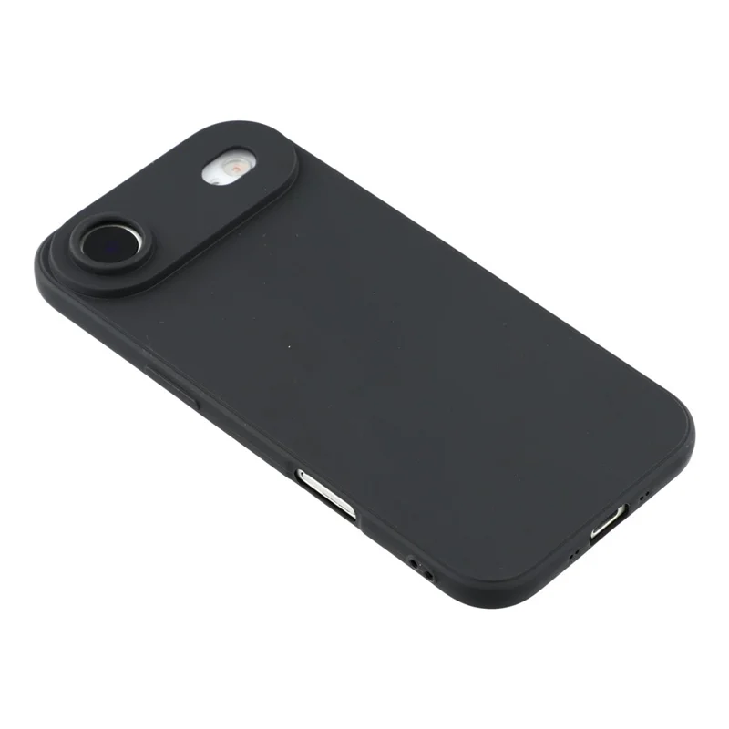 For iPhone 17 Air Case Precise Cutouts Straight Edge TPU Shockproof Phone Cover - Black
