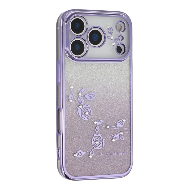KADEM For iPhone 17 Pro Max Case Flower TPU Flexible Gradient Phone Cover - Purple