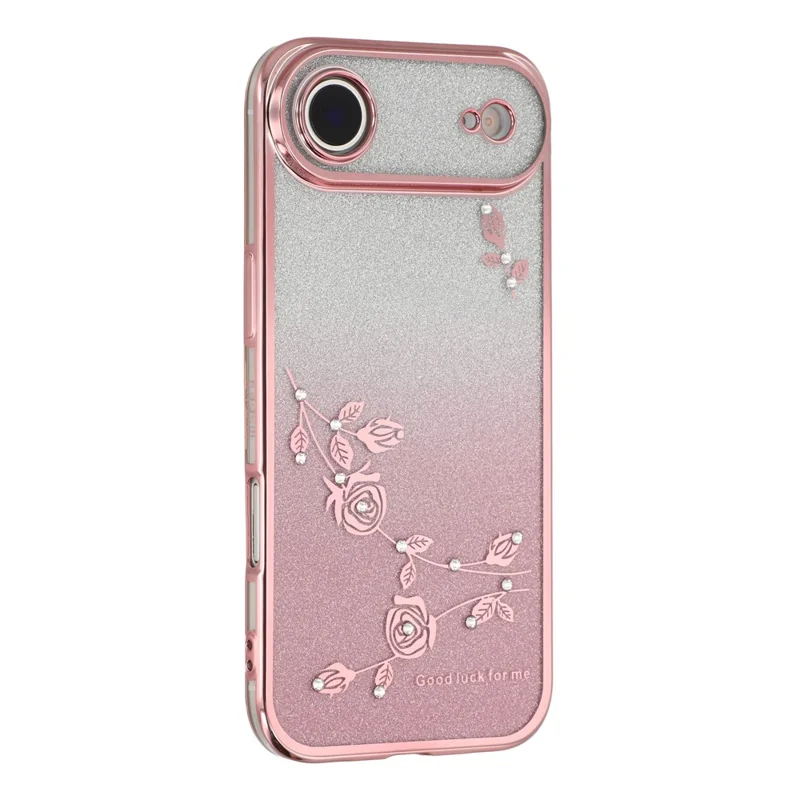KADEM For iPhone Air Case Flower TPU Flexible Gradient Phone Cover - Rose Gold