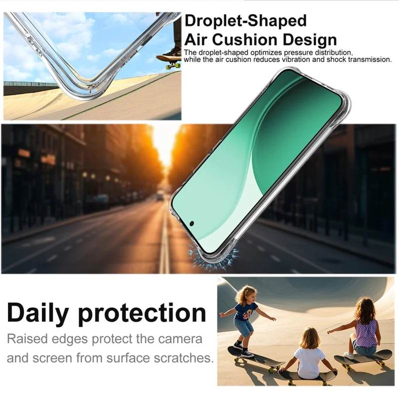 Funda IMAK para Oppo Reno14 5G (Global) de TPU para Teléfono - Protección Antichoque con Airbag - Transparente