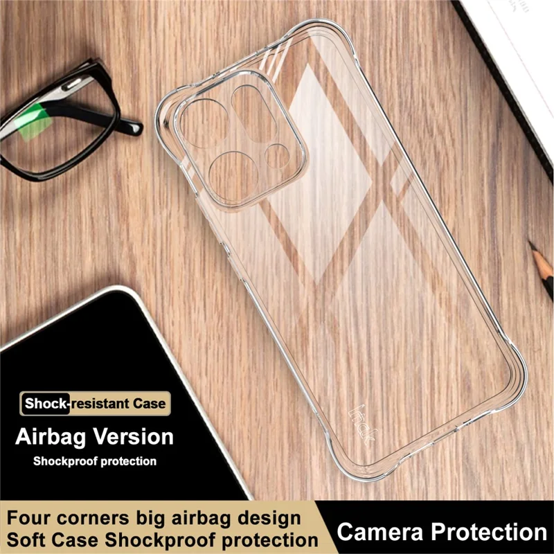 IMAK Für Oppo Reno14 Pro 5G (Global) Hülle TPU Handyhülle Stoßfest mit Luftpolster-Schutz - Transparent