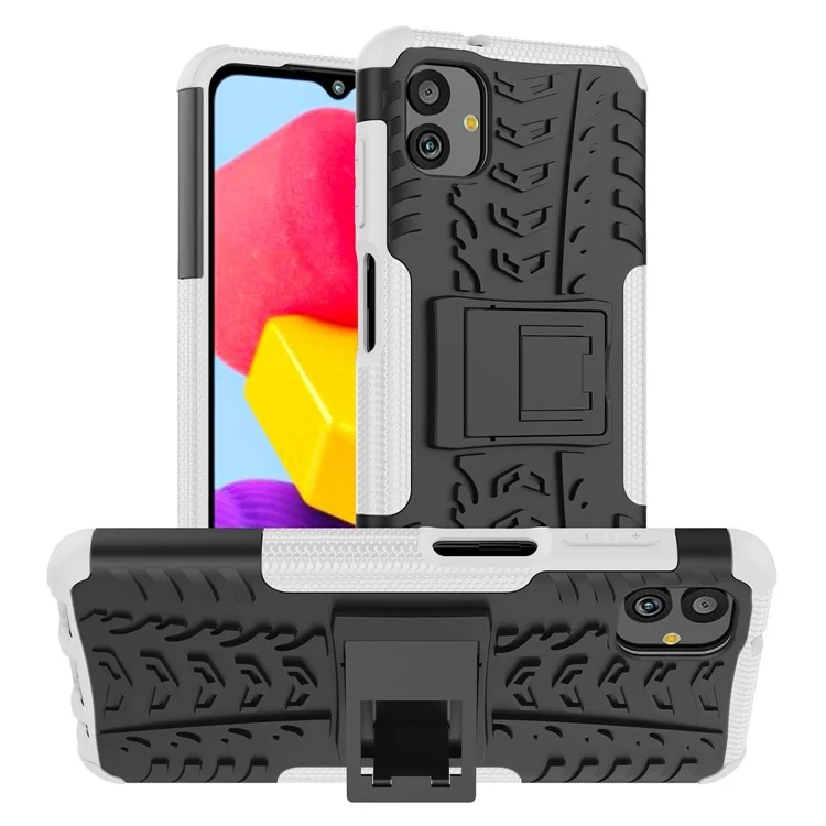 Pour Samsung Galaxy A04 4G (164,4 x 76,3 x 9,1 Mm) / M13 5G pc + Tpu Coire de Téléphone de Thop Dire - Blanche