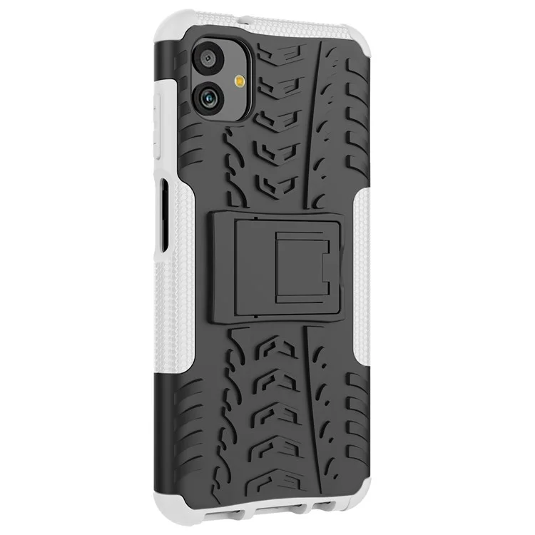 Pour Samsung Galaxy A04 4G (164,4 x 76,3 x 9,1 Mm) / M13 5G pc + Tpu Coire de Téléphone de Thop Dire - Blanche