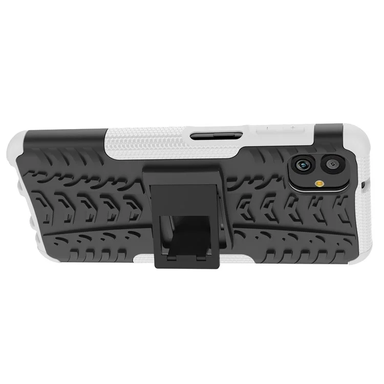 Pour Samsung Galaxy A04 4G (164,4 x 76,3 x 9,1 Mm) / M13 5G pc + Tpu Coire de Téléphone de Thop Dire - Blanche