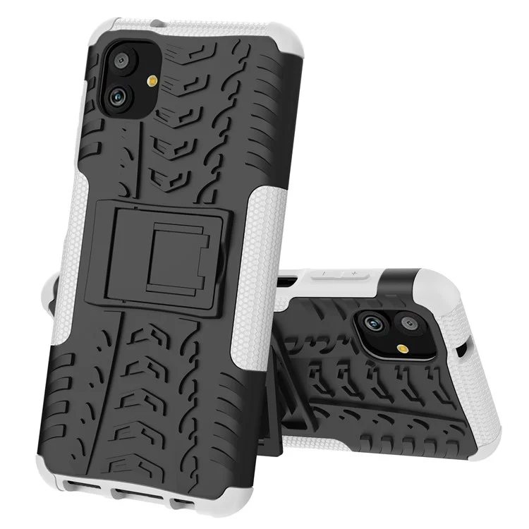Pour Samsung Galaxy A04 4G (164,4 x 76,3 x 9,1 Mm) / M13 5G pc + Tpu Coire de Téléphone de Thop Dire - Blanche