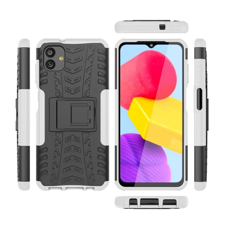 Pour Samsung Galaxy A04 4G (164,4 x 76,3 x 9,1 Mm) / M13 5G pc + Tpu Coire de Téléphone de Thop Dire - Blanche