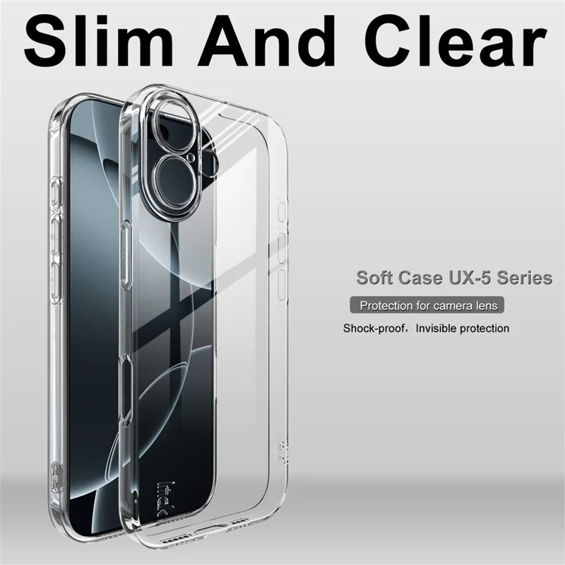 Funda IMAK UX-5 Serie para iPhone 17 Anticaídas TPU Transparente Carcasa Trasera Delgada