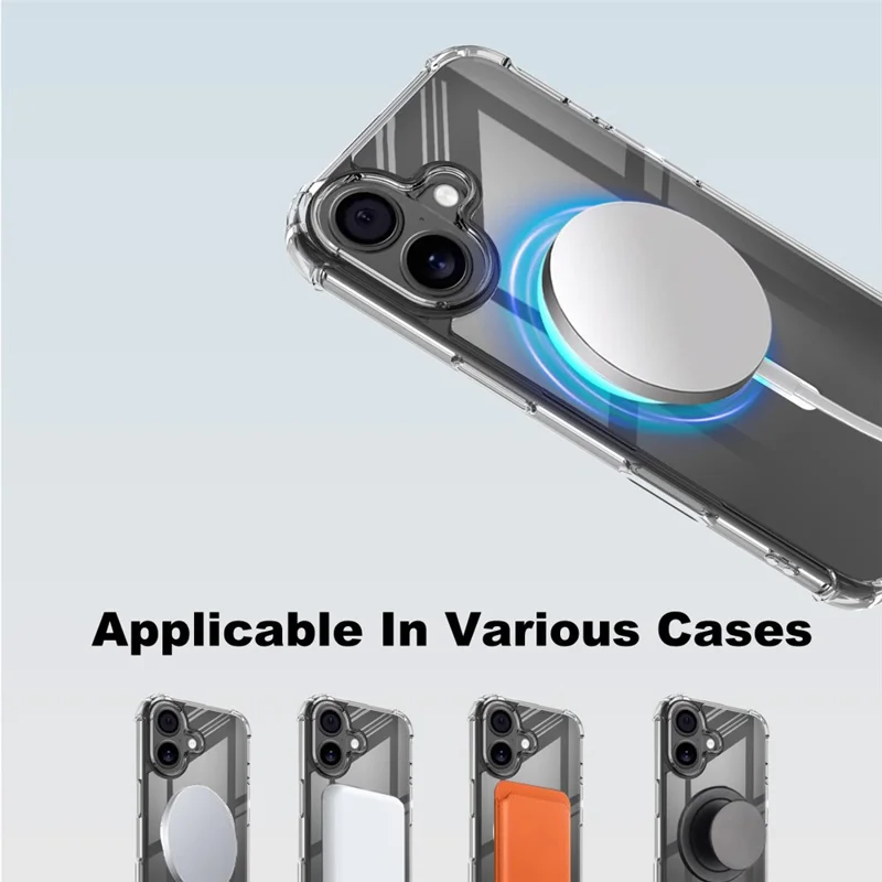 Capa IMAK para iPhone 17 Compatível com MagSafe, Antichoque, PC TPU Transparente
