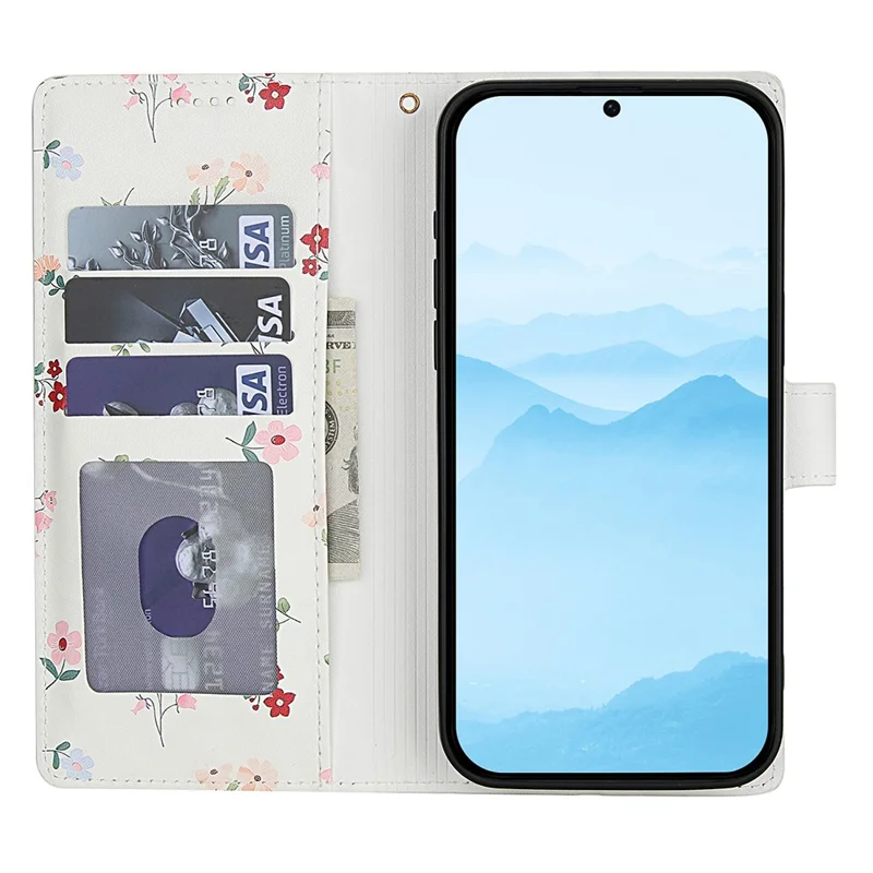 For Honor 400 5G (Globale) Cover a Portafoglio con Design Floreale Romboidale in Pelle con Cinturino - A1