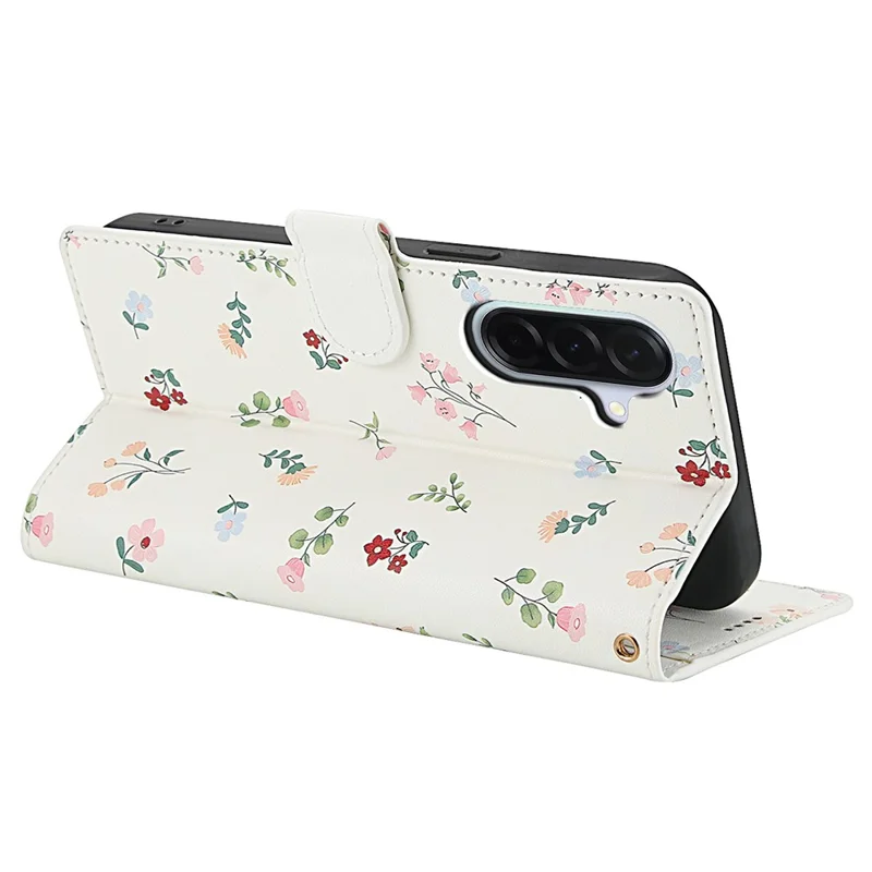 Per Samsung Galaxy A17 5G / A26 5G Cover a Portafoglio con Design Floreale Romboidale, Custodia in Pelle con Chiusura a Libro e Cinturino - A1