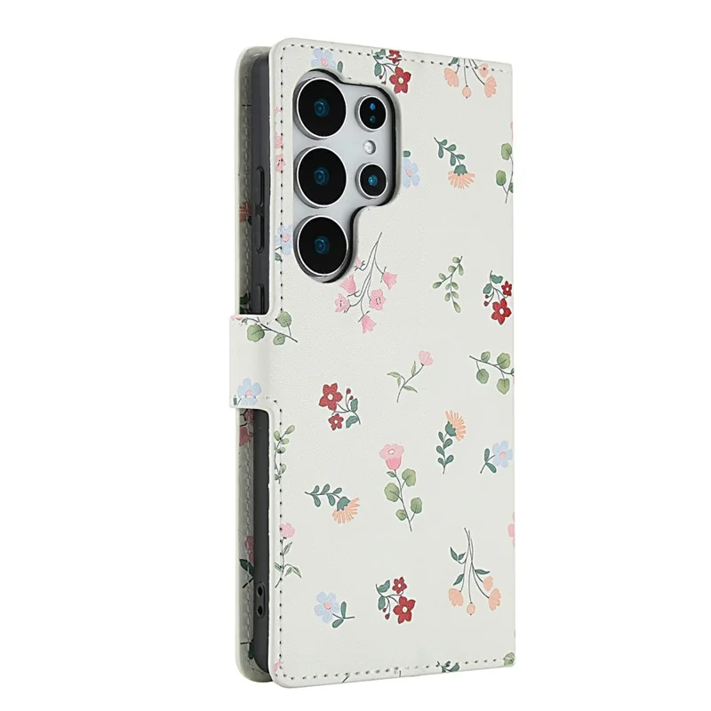 Per Samsung Galaxy S25 Ultra Custodia Portafoglio Disegno Floreale Romboidale Custodia Flip in Pelle con Cinturino - A1