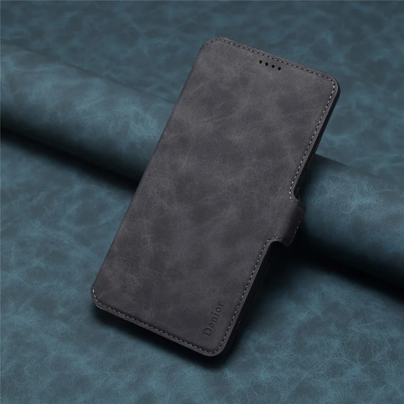 DENIOR B06 For Samsung Galaxy S24 Ultra Case Magnetic Detachable Wallet Stand Leather + TPU Phone Cover - Black