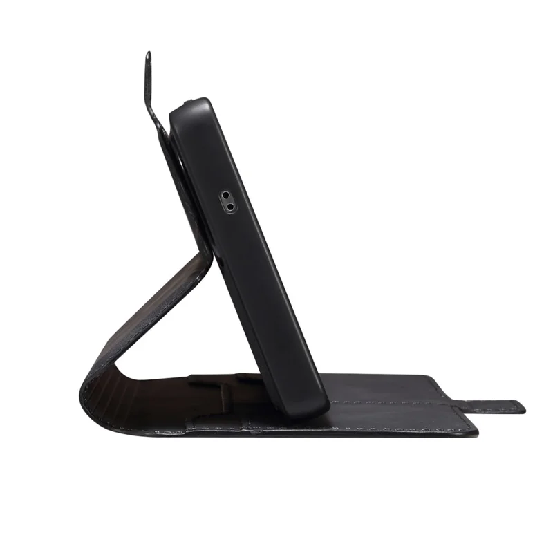 DENIOR B06 Magnetische Brieftasche Handyhülle für Samsung Galaxy S25 Ultra - Abnehmbar, Ständer, Leder + TPU, Schwarz