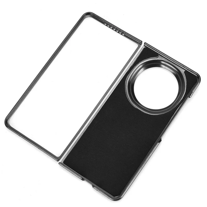 Cover per Honor Magic V5 5G con Cinturino, Supporto e Apribottiglie - Custodia in Pelle + PC + TPU - Nero