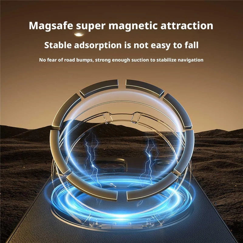 For iPhone 13 Pro Max Magnetic Case with Kickstand Borderless PU + Metal Drop Proof Phone Back Cover - Black