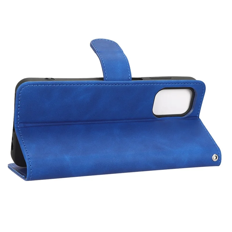For Nokia G60 5G Anti-scratch PU Leather Wallet Phone Case Stand Function Magnetic Closure Flip Phone Cover Shell - Blue