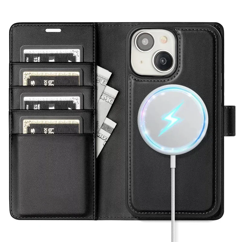 Bulk Purchasing For iPhone 14 Wallet Case Compatible with MagSafe Detachable Leather Flip Phone Cover - Dark Brown