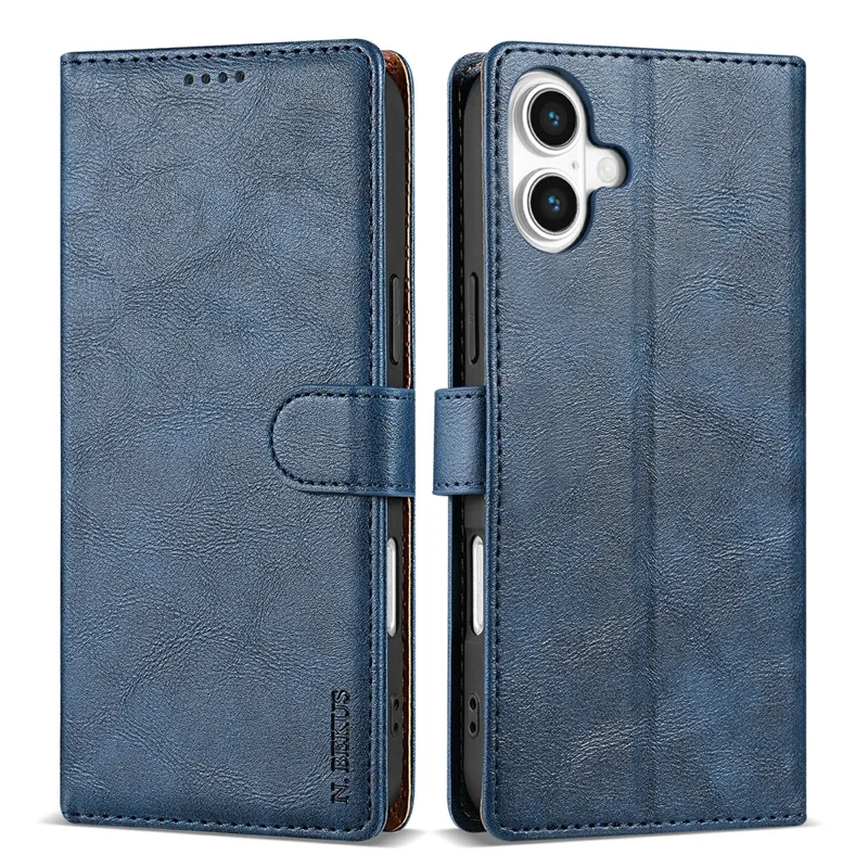 N.BEKUS CSJ-001 Cover a Portafoglio in Pelle PU per iPhone 17 - Blu