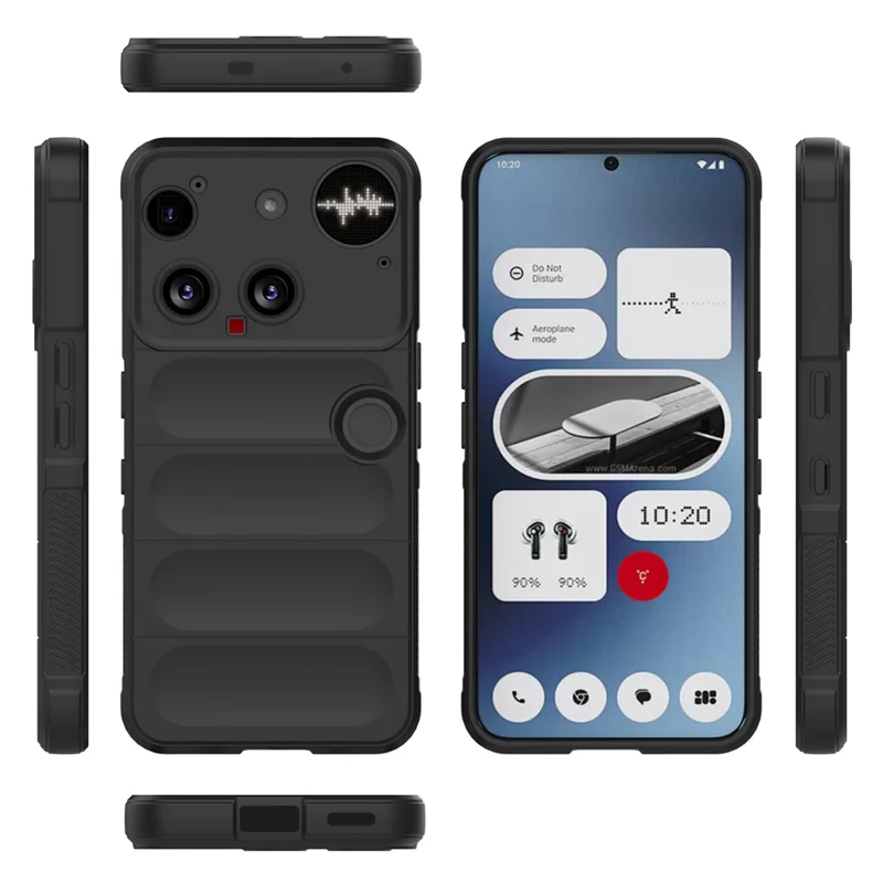 For Nothing Phone (3) 5G Case Anti-Drop Soft TPU Rugged Phone Back Cover - Black