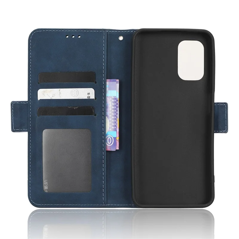 For Nokia G60 5G Multiple Card Slots PU Leather Case Wallet Stand Magnetic Clasp Folio Flip Phone Cover - Blue