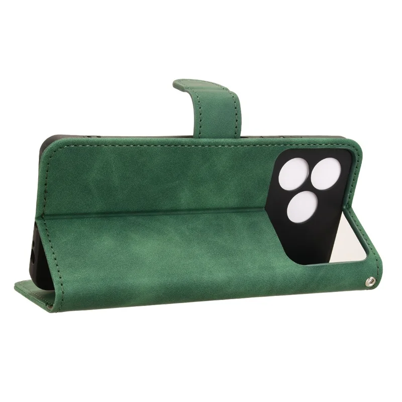 Funda de Cuero Estilo Piel para ZTE Blade A36 - Antideslizante, Tipo Cartera Abatible - Verde