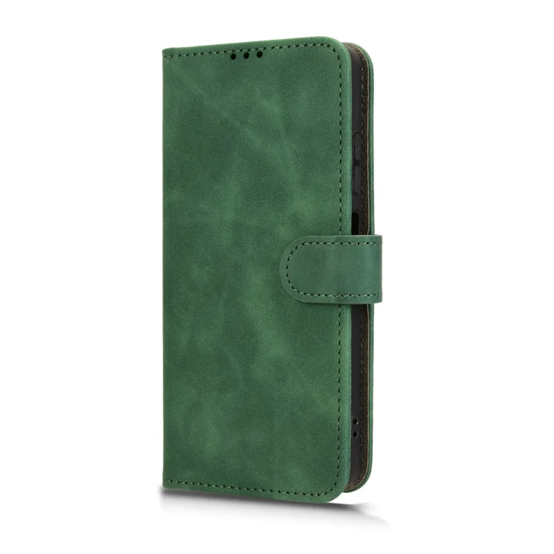 Funda de Cuero Estilo Piel para ZTE Blade A36 - Antideslizante, Tipo Cartera Abatible - Verde