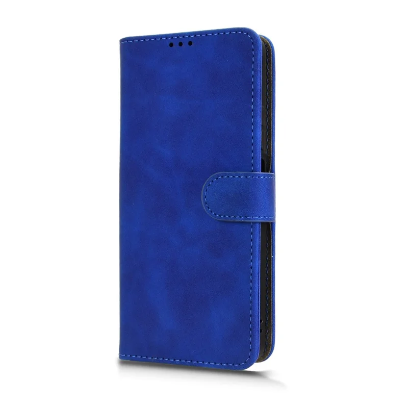 For Oukitel C60 Pro  /  C60 Leather Case Skin Feel Anti Drop Wallet Flip Phone Cover - Blue