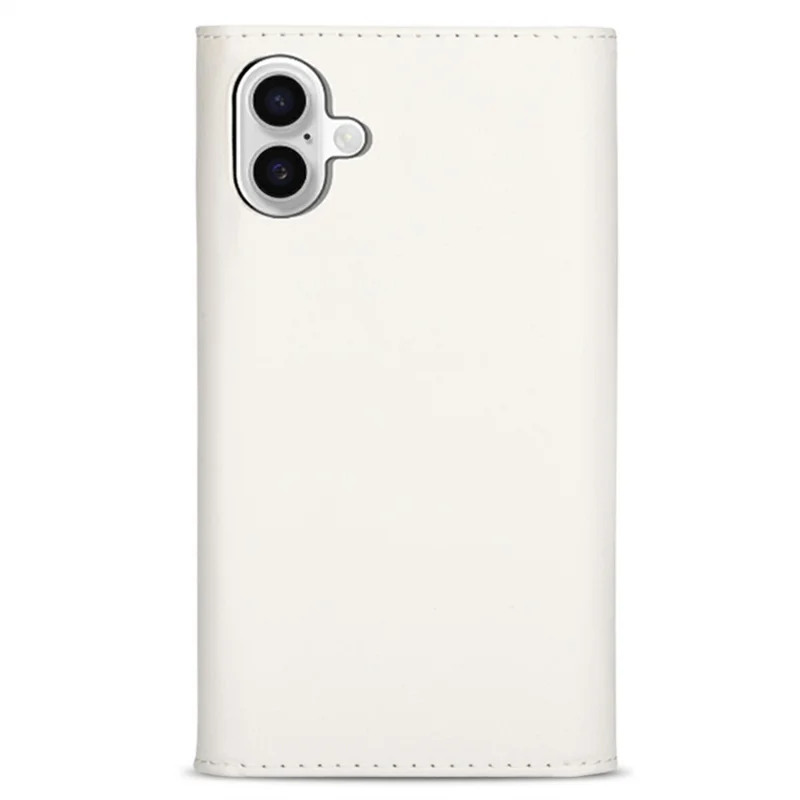 N.BEKUS Funda Tipo Cartera de Cuero con Tacto Suave para iPhone 17 con Correas - Blanco