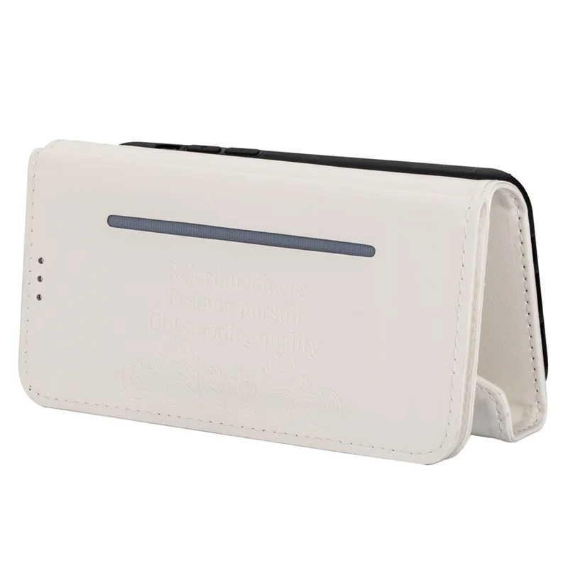 N.BEKUS Funda Tipo Cartera de Cuero con Tacto Suave para iPhone 17 con Correas - Blanco