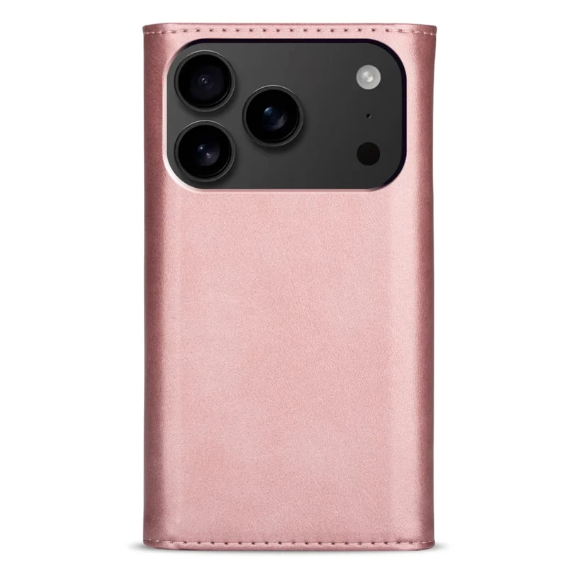 N.BEKUS Funda de Cuero con Tacto Suave y Cartera para iPhone 17 Pro Max con Correas - Oro Rosa