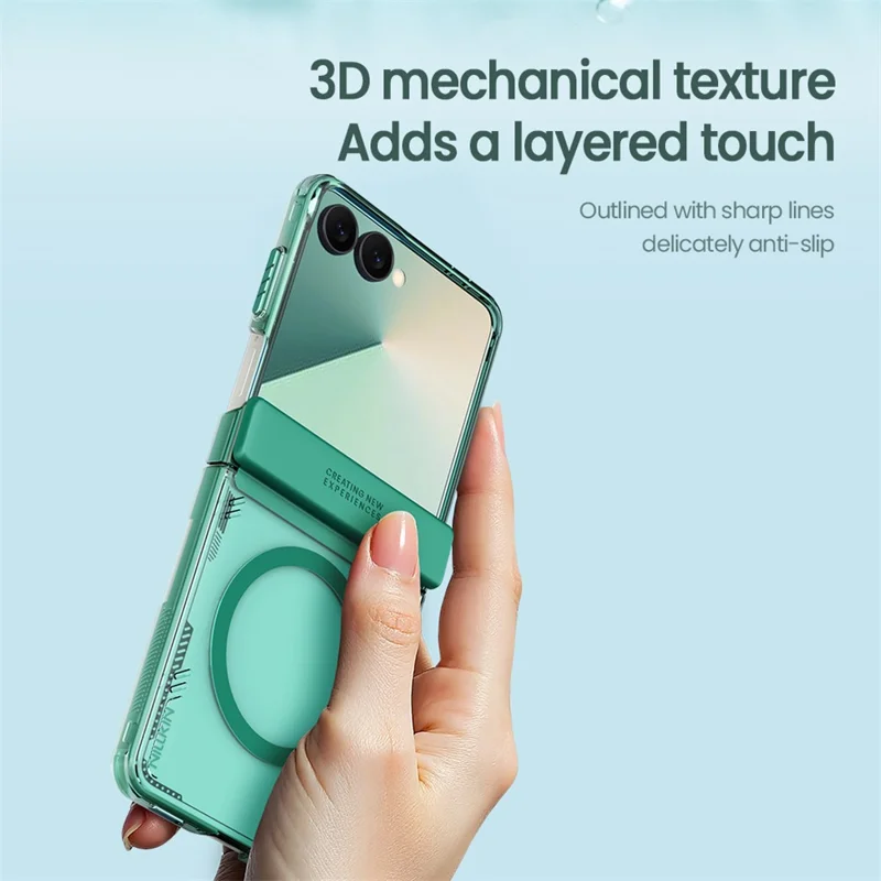 NILLKIN Iceblade per Samsung Galaxy Z Flip7 5G Cover Compatibile con MagSafe PC + TPU Custodia per Cellulare - Verde