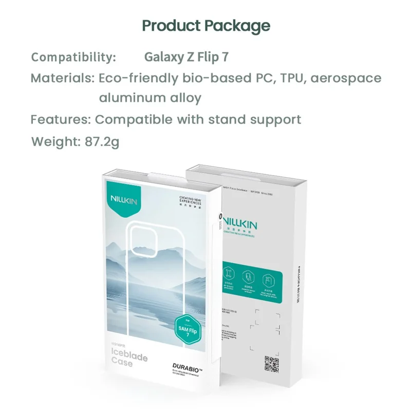 NILLKIN Iceblade per Samsung Galaxy Z Flip7 5G Cover Compatibile con MagSafe PC + TPU Custodia per Cellulare - Verde