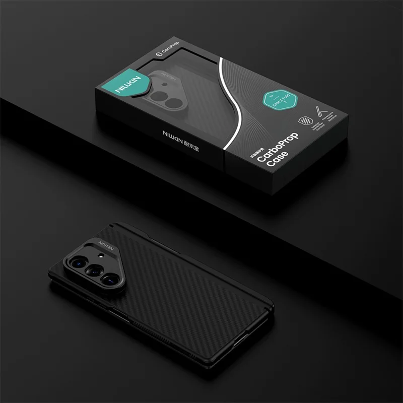 NILLKIN CarboProp For Samsung Galaxy Z Fold7 5G Magnetic Case Kickstand Aramid Fiber Phone Cover Precise Cutout with Stylus Pen