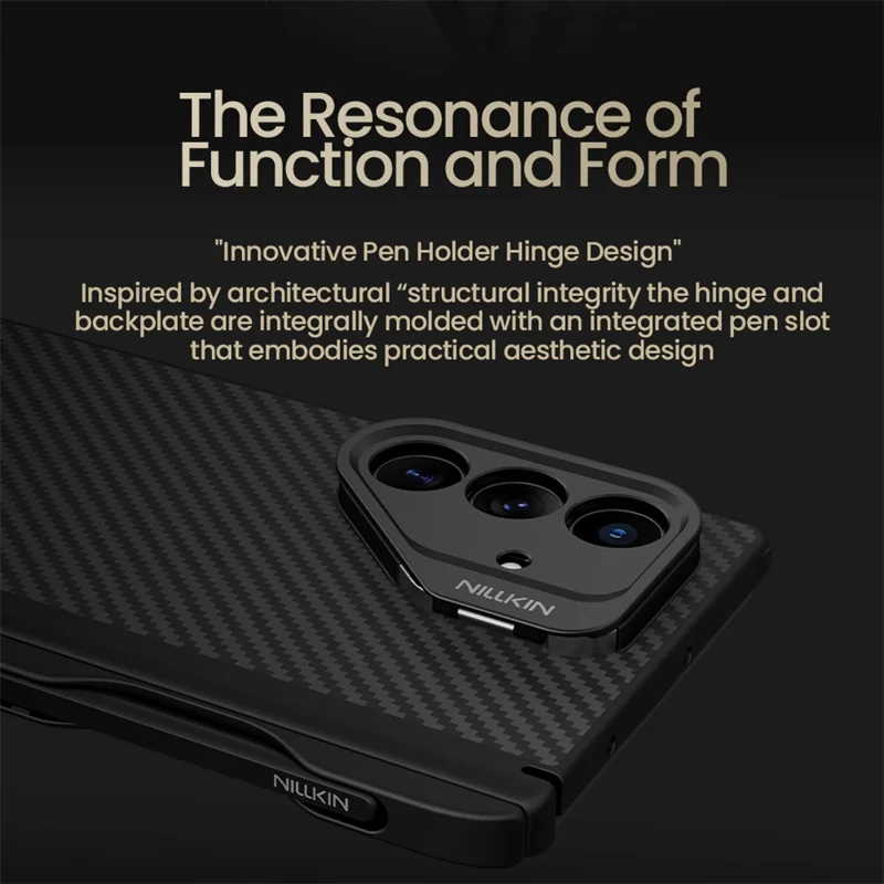 NILLKIN CarboProp For Samsung Galaxy Z Fold7 5G Magnetic Case Kickstand Aramid Fiber Phone Cover Precise Cutout with Stylus Pen