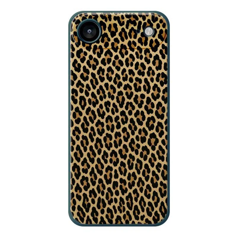 Étui à motif léopard pour iPhone 17 - Coque de protection arrière en TPU avec impression de motif, bords droits - Vert