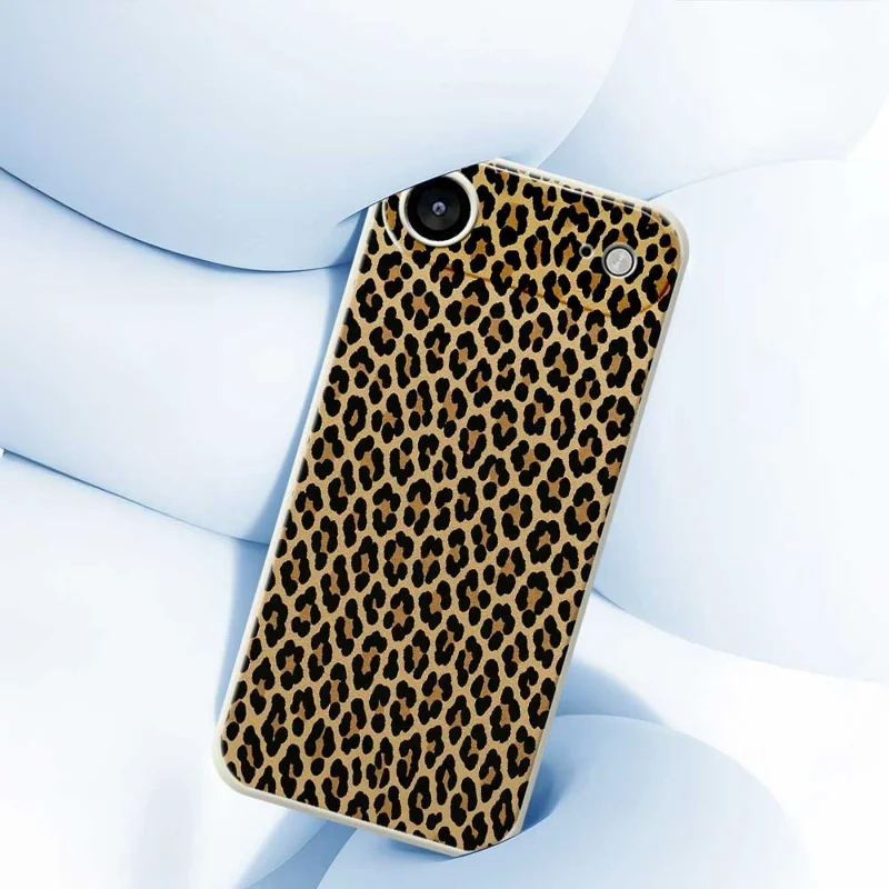 Étui à motif léopard pour iPhone 17 - Coque de protection arrière en TPU avec impression de motif, bords droits - Vert