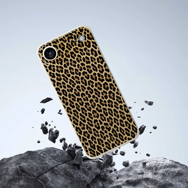 Étui à motif léopard pour iPhone 17 - Coque de protection arrière en TPU avec impression de motif, bords droits - Vert