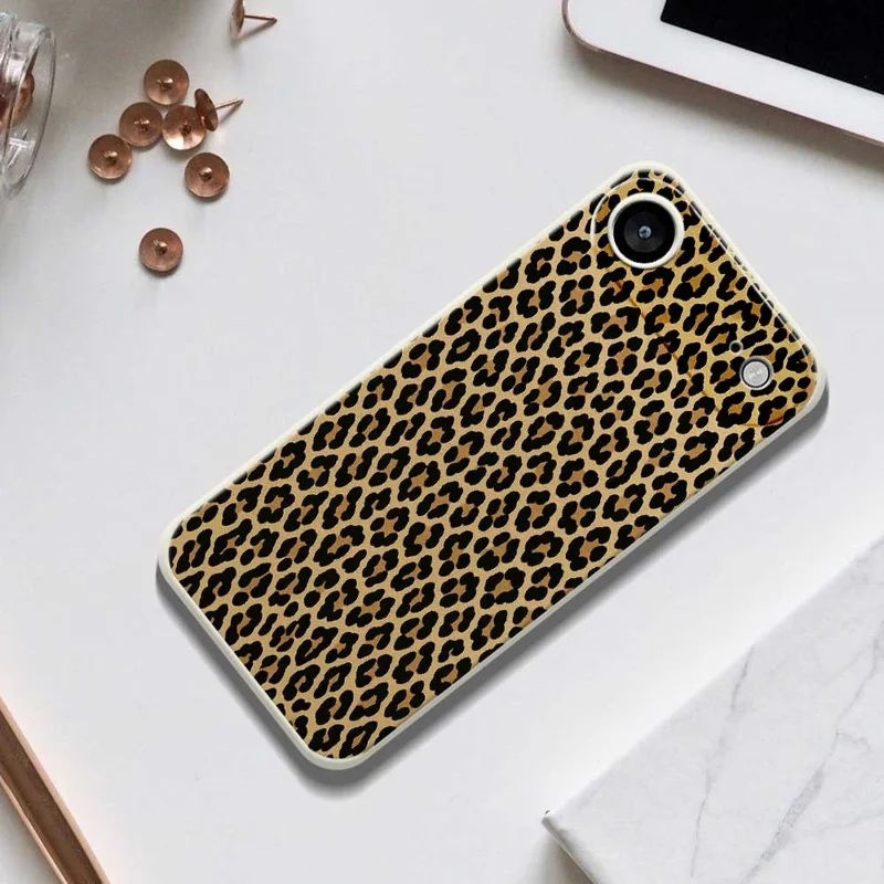 Étui à motif léopard pour iPhone 17 - Coque de protection arrière en TPU avec impression de motif, bords droits - Vert