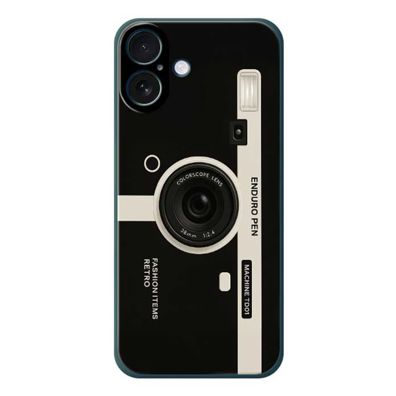 Cover per iPhone 17 con Motivo Lenti Colorscope Stampato, Bordo Dritto, Cover Posteriore in TPU - Verde