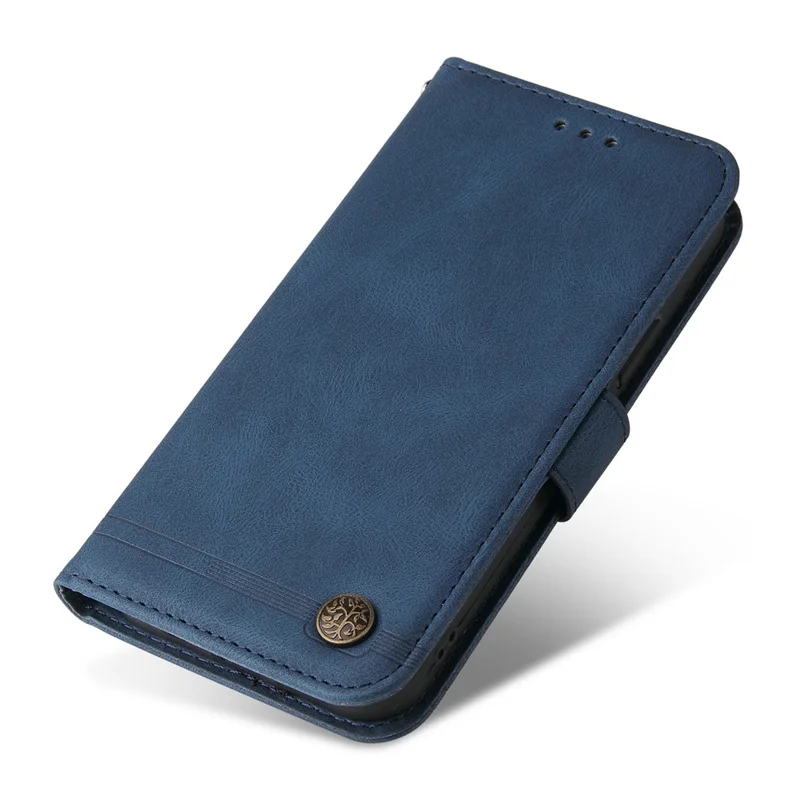 For Samsung Galaxy A14 5G / A14 4G Leather Wallet Cases Skin Touch Phone Cover Stand with Strap - Blue