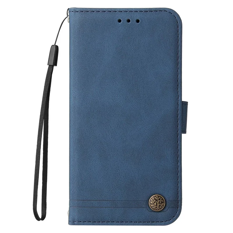For Samsung Galaxy A14 5G / A14 4G Leather Wallet Cases Skin Touch Phone Cover Stand with Strap - Blue