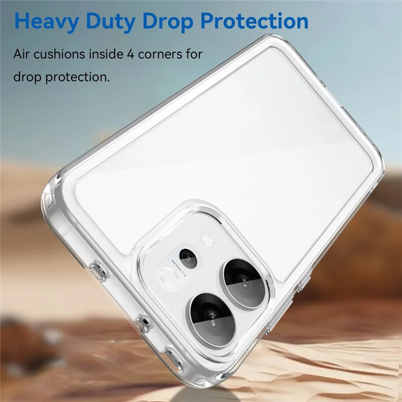 For Oppo Reno14 5G (Global) Case TPU + Acrylic Protective Clear Phone Cover - Transparent