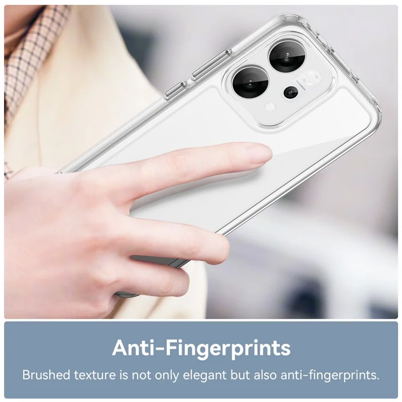 For Oppo Reno14 5G (Global) Case TPU + Acrylic Protective Clear Phone Cover - Transparent